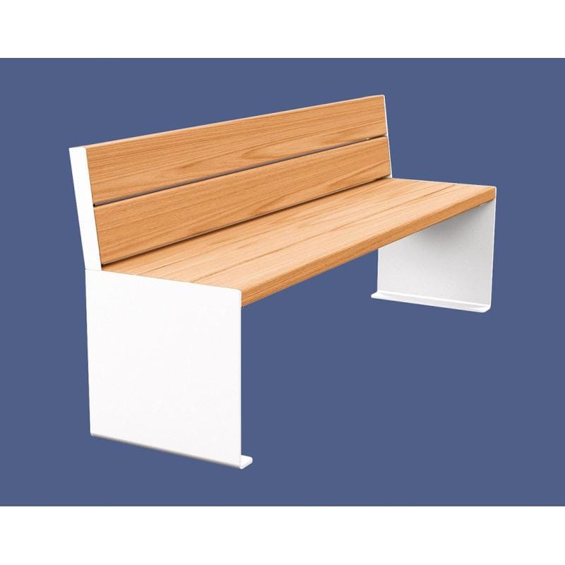 Cityscape Direct Kube Seat (Steel and Wood) 1800mm / Light Oak / White (RAL 9010)