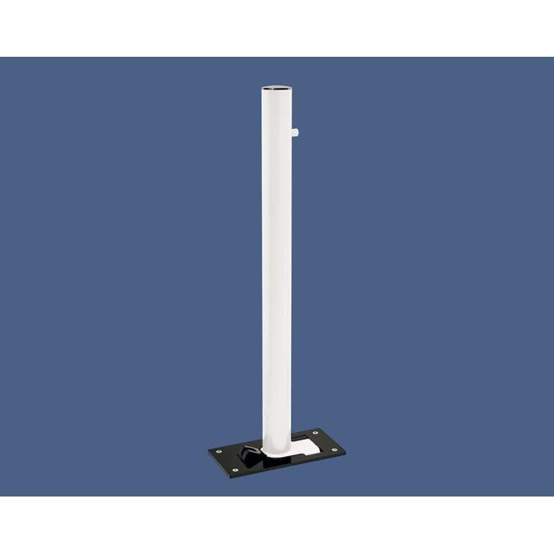 Cityscape Direct Province Brushed Steel Folding Bollard 76mm diameter / White (RAL 9010)