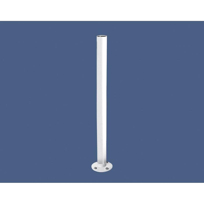 Cityscape Direct Province Brushed Steel Inclining 'Impact' Bollard 76mm diameter / White (RAL 9010)