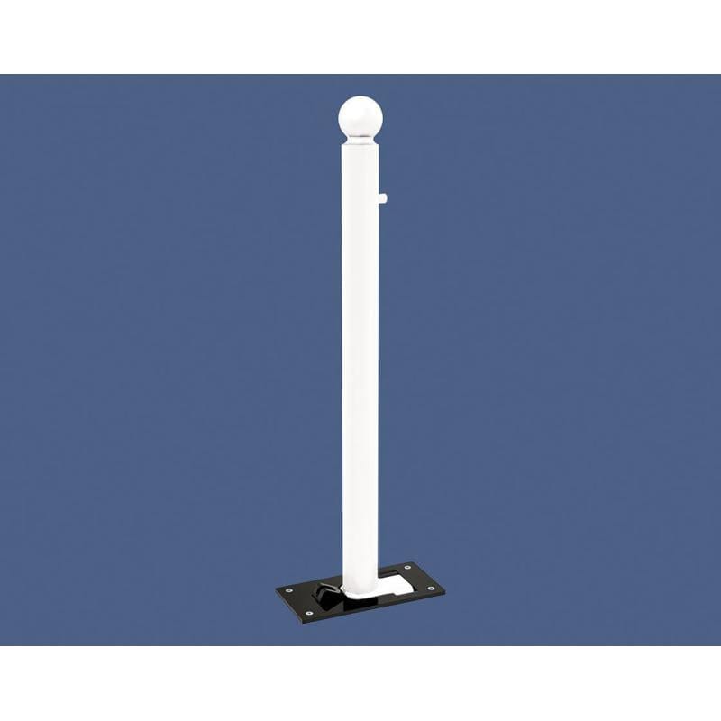 Cityscape Direct Province Sphere Folding Bollard 76mm diameter / White (RAL 9010)
