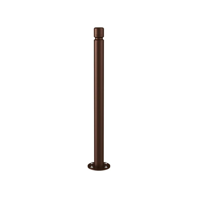 Agglo Inclining Bollard Brown