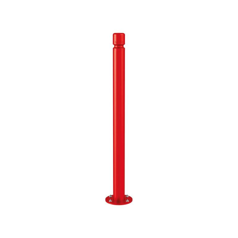 Agglo Inclining Bollard Red