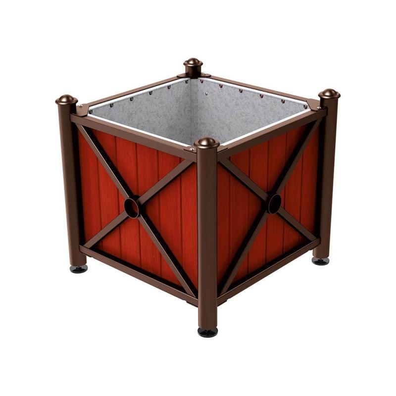 Province Agora Planter (Steel and Wood)