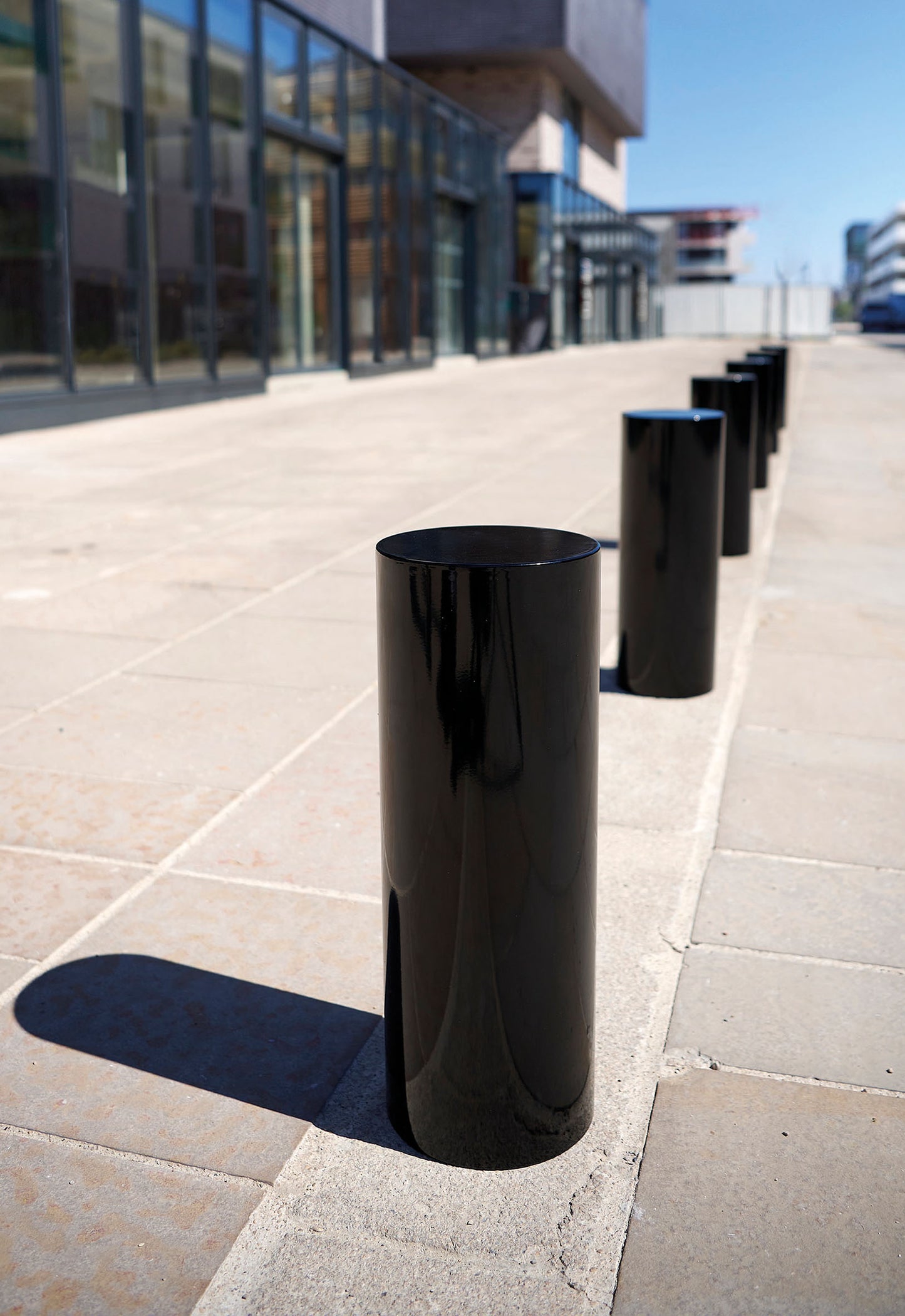 Barcelona Steel Bollard in Situ