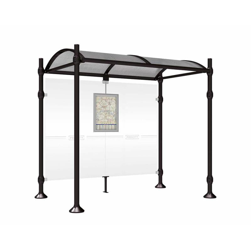 Province Brushed Steel Bus Shelter