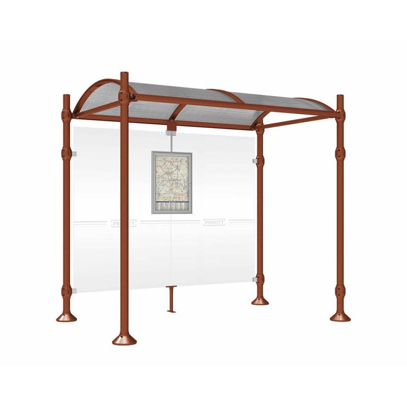 Province Brushed Steel Bus Shelter