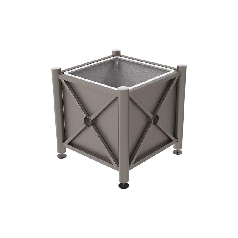 Province Brushed Steel Planter (Steel)