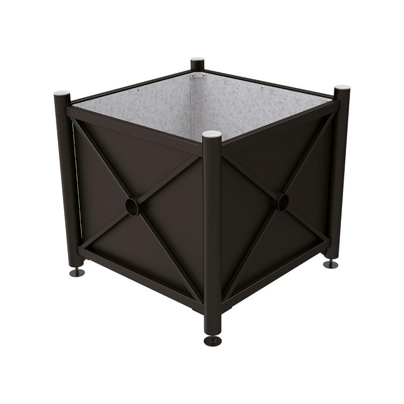 Province Brushed Steel Planter (Steel)