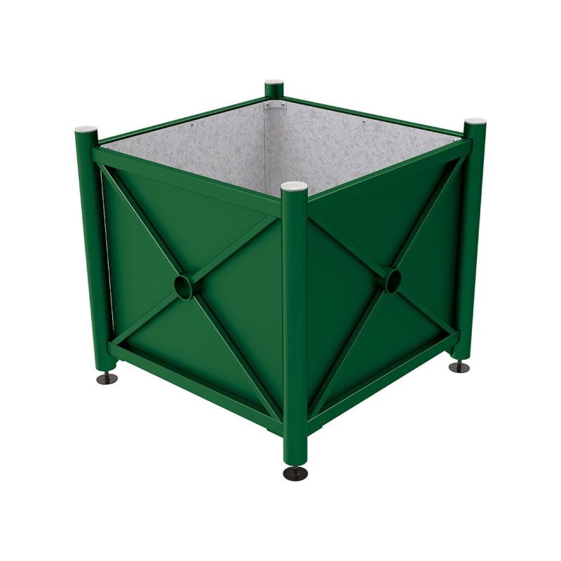 Province Brushed Steel Planter (Steel)