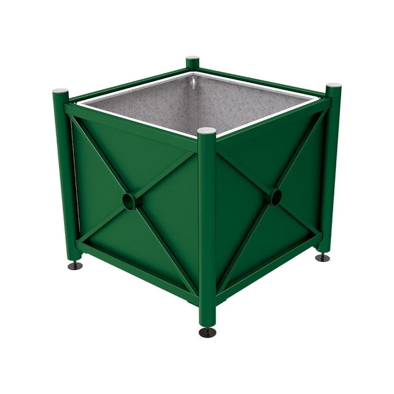 Province Brushed Steel Planter (Steel)