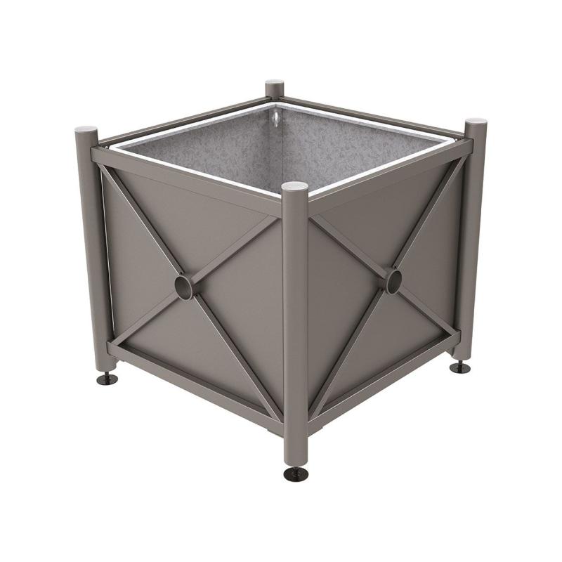 Province Brushed Steel Planter (Steel)