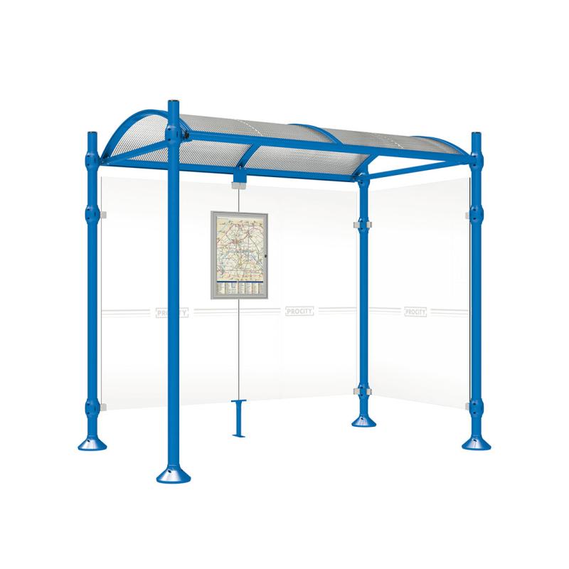 Province Brushed Steel Bus Shelter