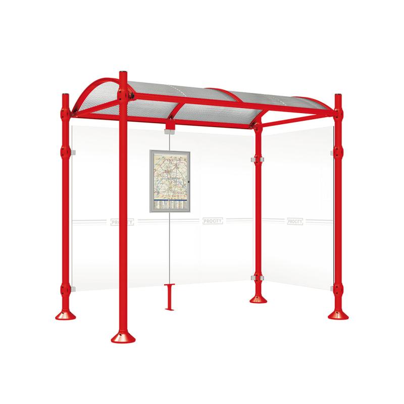 Province Brushed Steel Bus Shelter
