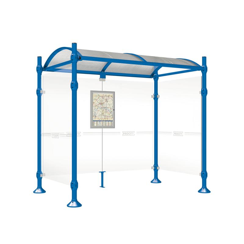 Province Brushed Steel Bus Shelter