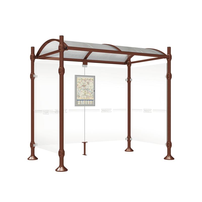 Province Brushed Steel Bus Shelter