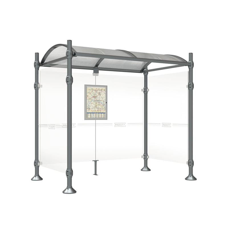 Province Brushed Steel Bus Shelter
