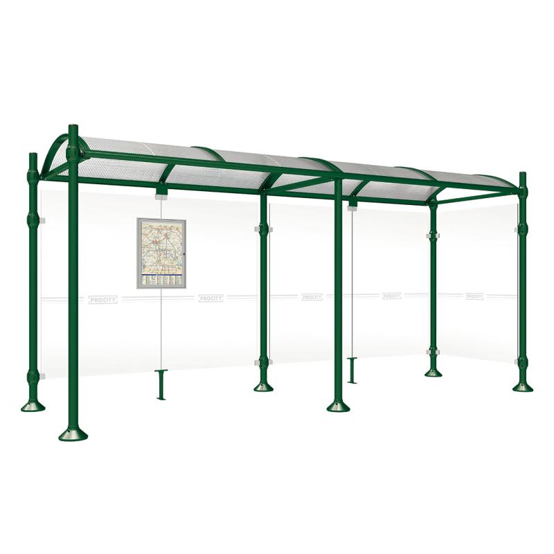 Province Brushed Steel Bus Shelter
