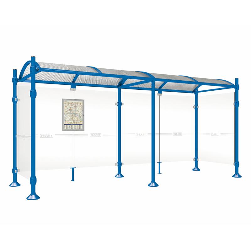 Province Brushed Steel Bus Shelter