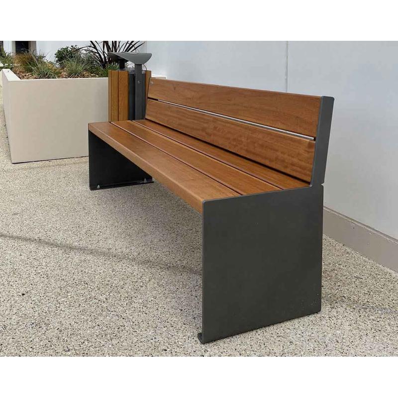 Kube Seat (Steel and Wood)