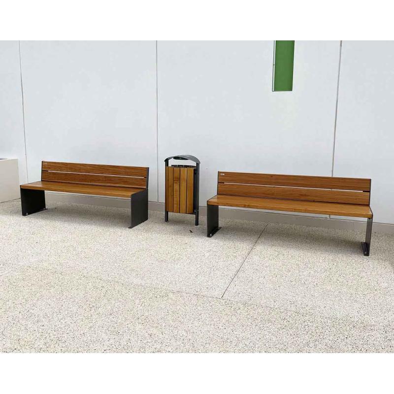 Kube Seat (Steel and Wood)