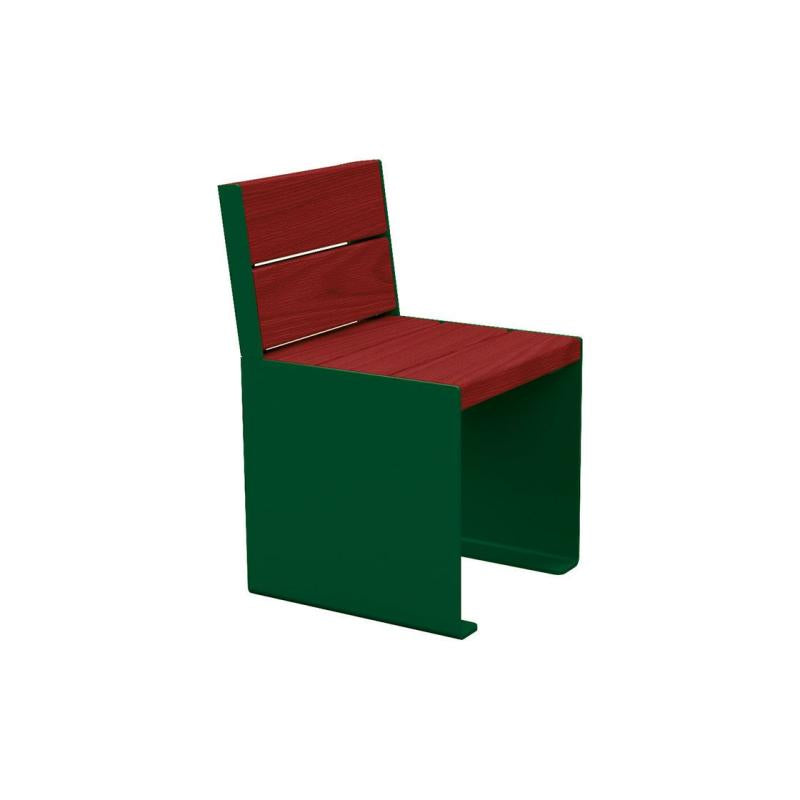 Kube Seat (Steel and Wood)