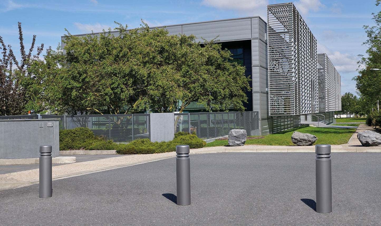 Province City Large Steel Bollard in Situ