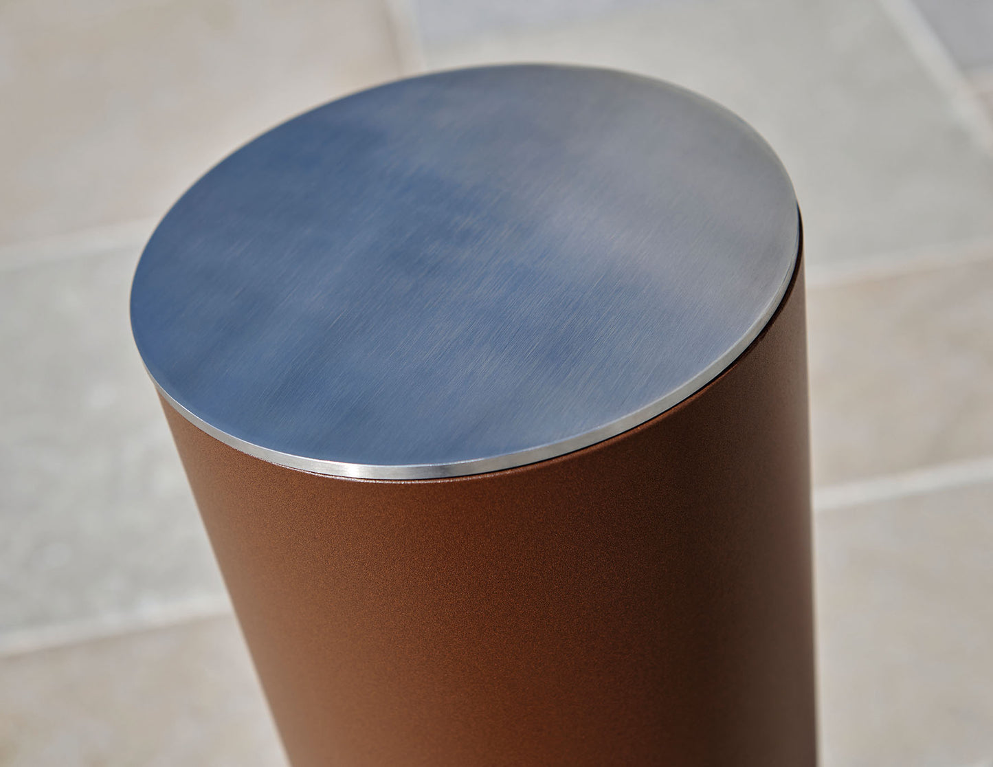 Province Large Brushed Steel Bollard