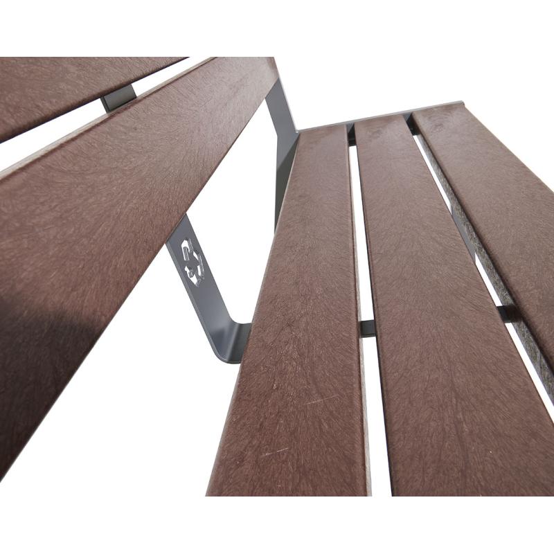 Silaos Seat (Steel and Recycled Plastic) - 1800mm wide