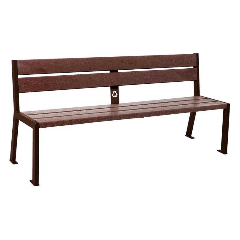 Silaos Seat (Steel and Recycled Plastic) - 1800mm wide