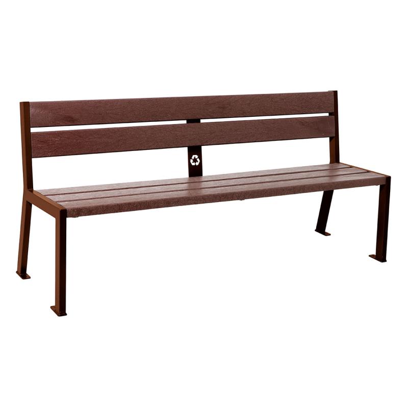 Silaos Seat (Steel and Recycled Plastic) - 1800mm wide