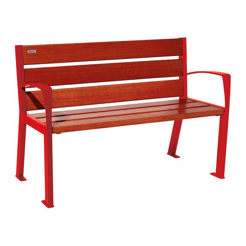 Silaos Seat (Steel and Wood) - 1200mm wide