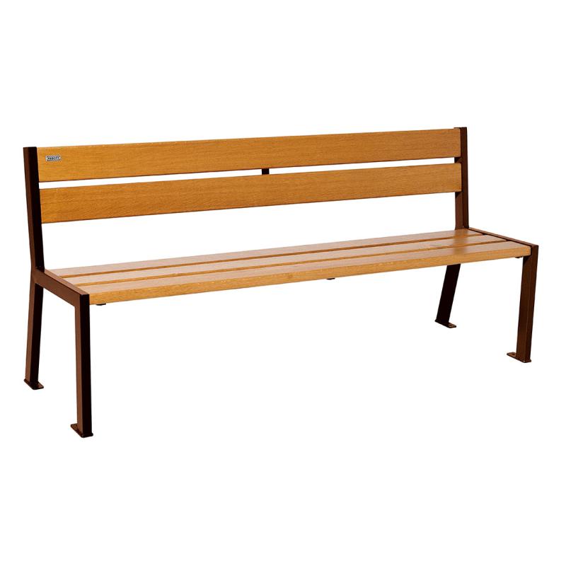 Silaos Seat (Steel and Wood) - 1800mm wide