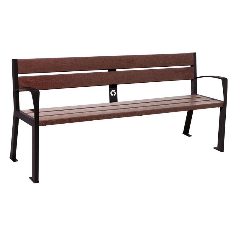 Silaos Seat (Steel and Recycled Plastic) - 1800mm wide
