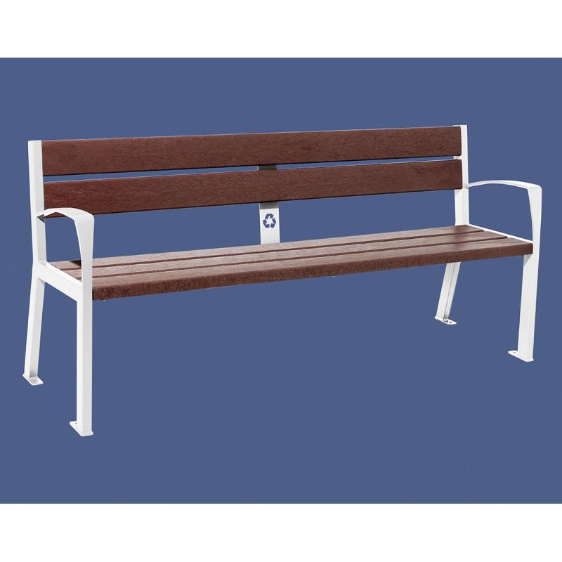 Silaos Seat (Steel and Recycled Plastic) - 1800mm wide
