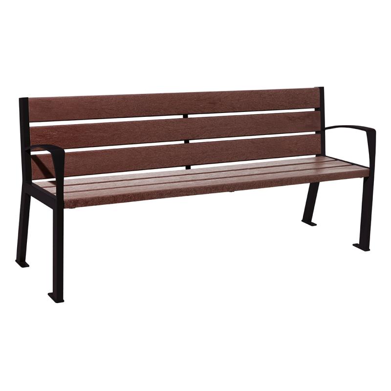 Silaos Seat (Steel and Recycled Plastic) - 1800mm wide