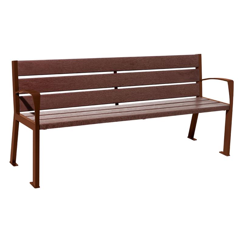 Silaos Seat (Steel and Recycled Plastic) - 1800mm wide