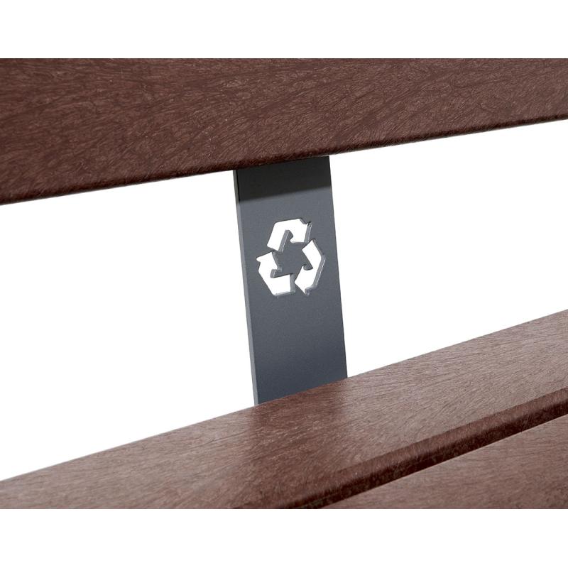 Silaos Seat (Steel and Recycled Plastic) - 1800mm wide