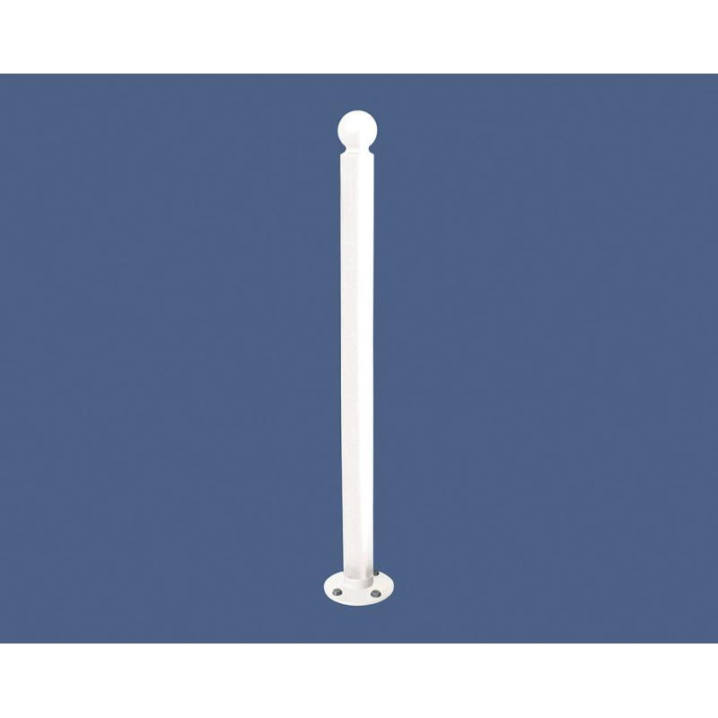 Province Sphere Inclining Bollard in White