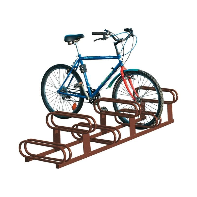 Cityscape Direct High-Low Bicycle Rack Corten Effect