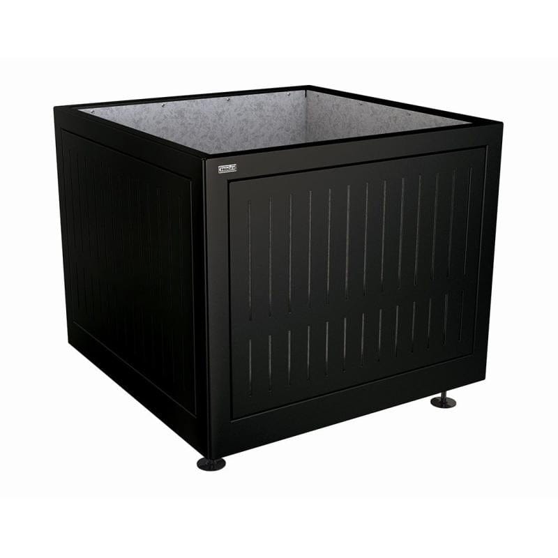 Cityscape Direct Silaos Planter (Steel) 1000 x 1000 x 800mm high / Black (RAL 9005) / Galvanised steel