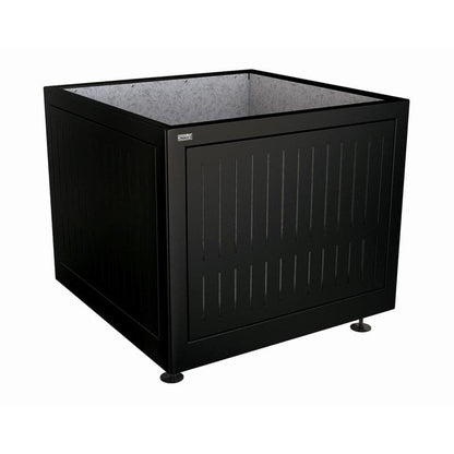 Cityscape Direct Silaos Planter (Steel) 1000 x 1000 x 800mm high / Black (RAL 9005) / Galvanised steel
