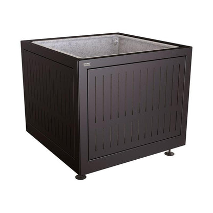 Cityscape Direct Silaos Planter (Steel) 1000 x 1000 x 800mm high / Black (RAL 9005) / With internal planter and reinforced lifting rings