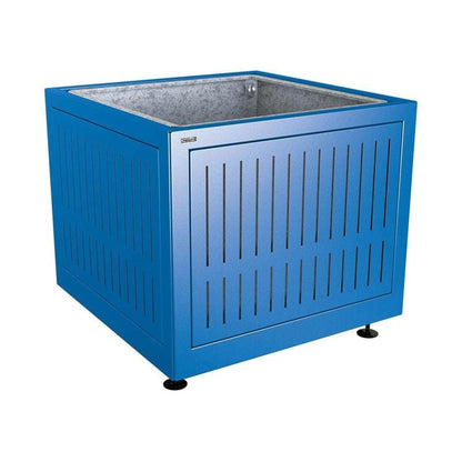 Cityscape Direct Silaos Planter (Steel) 1000 x 1000 x 800mm high / Blue (RAL 5010) / With internal planter and reinforced lifting rings