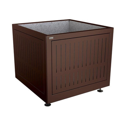 Cityscape Direct Silaos Planter (Steel) 1000 x 1000 x 800mm high / Brown (RAL 8017) / Galvanised steel