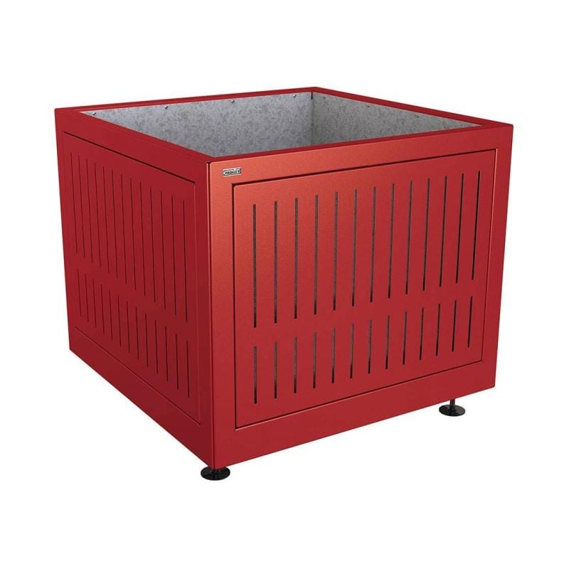 Cityscape Direct Silaos Planter (Steel) 1000 x 1000 x 800mm high / Burgundy (RAL 3004) / Galvanised steel