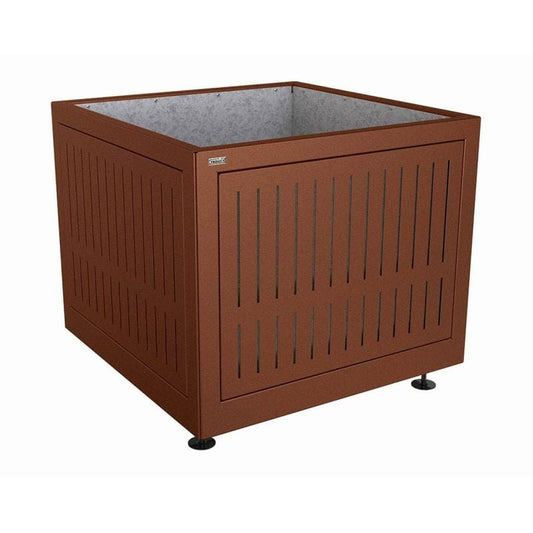 Cityscape Direct Silaos Planter (Steel) 1000 x 1000 x 800mm high / Corten Effect / Galvanised steel