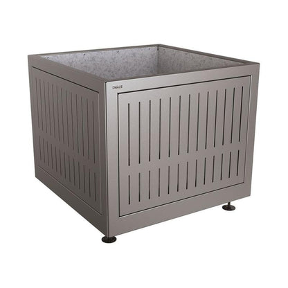 Cityscape Direct Silaos Planter (Steel) 1000 x 1000 x 800mm high / Procity Grey / Galvanised steel