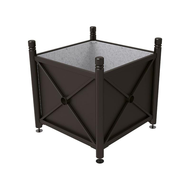 Cityscape Direct Province City Planter (Steel) 1000 x 1000 x 900mm high / Black (RAL 9005) / Galvanised steel