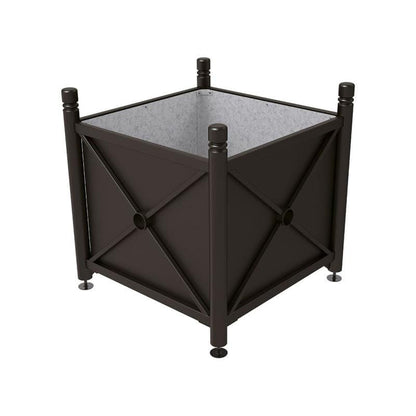 Cityscape Direct Province City Planter (Steel) 1000 x 1000 x 900mm high / Black (RAL 9005) / Galvanised steel
