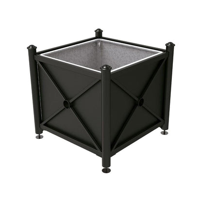 Cityscape Direct Province Agora Planter (Steel) 1000 x 1000 x 900mm high / Black (RAL 9005) / With inserts for use with lifting rings